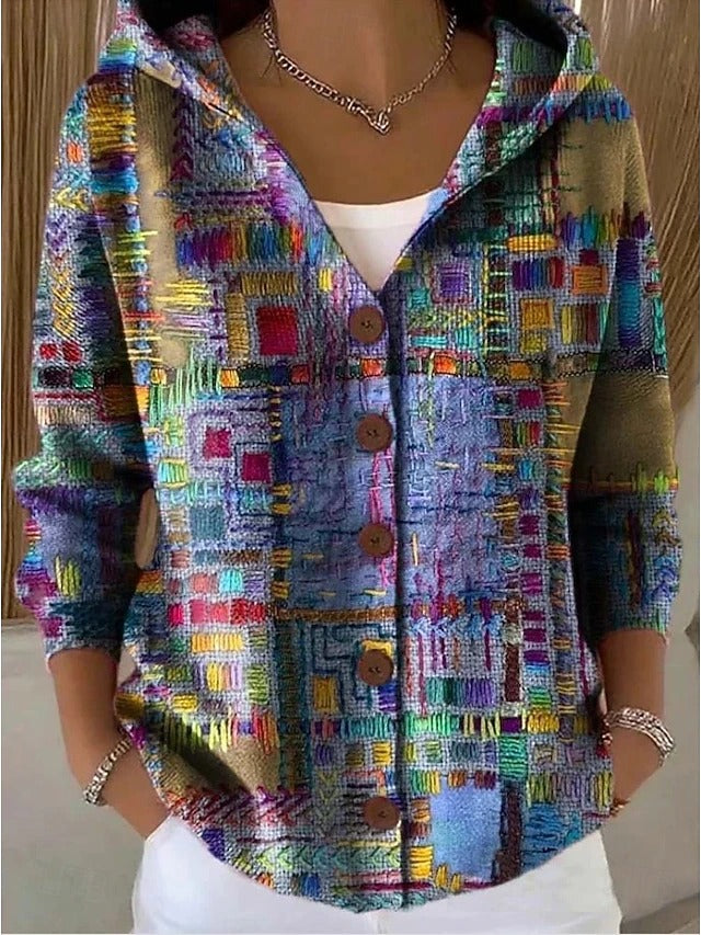Aurelia Button Hooded Sweater