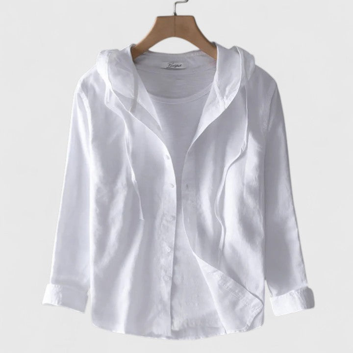 Marisol Hooded Blouse White