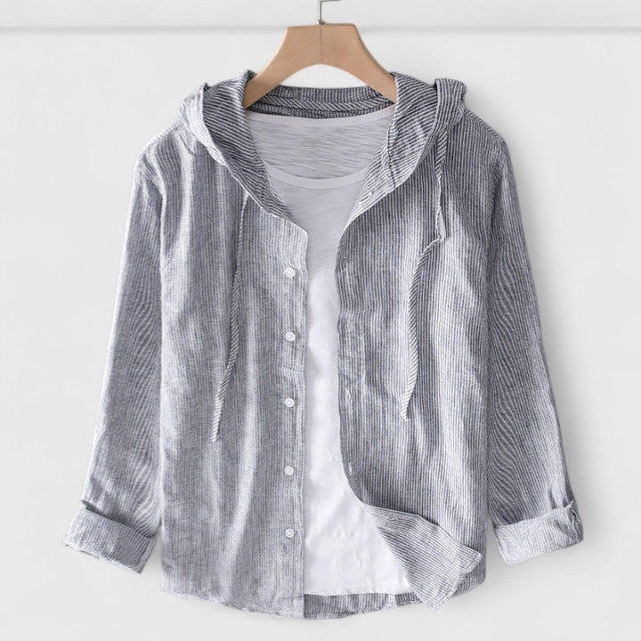 Marisol Hooded Blouse Gray