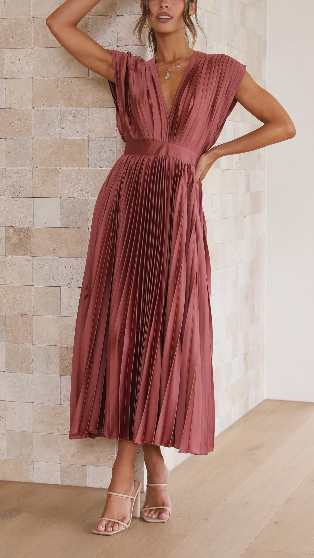 Seraphina | Pleated Maxi Dress
