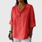 Camille Elegant Blouse Red