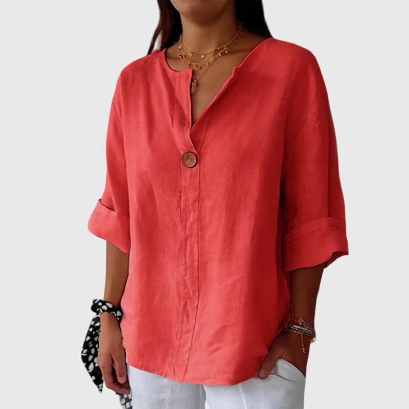 Camille Elegant Blouse Red