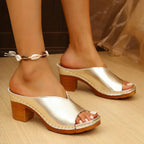 Amalfi| Block Heel Slide Sandals