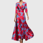 Serene Elegant Dress - Red