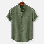 Green linen shirt