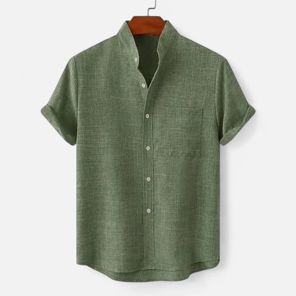 Green linen shirt
