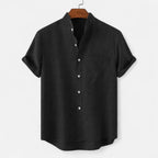 Black linen shirt