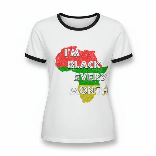 Africa map graphic t shirt for women round neck printed casual tee