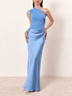 Aurelia | One-Shoulder Pleated Maxi Dress