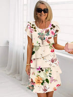 Primrose | Ruffled Floral Pleated Dress