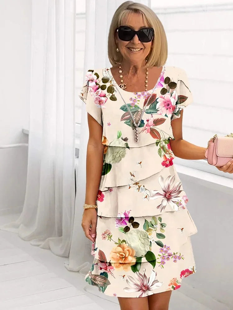 Primrose | Ruffled Floral Pleated Dress
