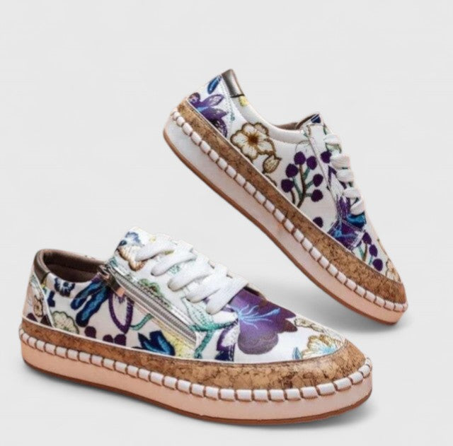Marisol Slip-On Shoes Blue Flora