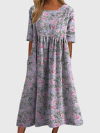 Celeste Flattering Dress Dusty Lilac