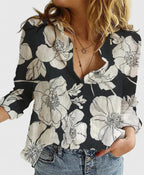 Aria Elegant Blouse Black 2