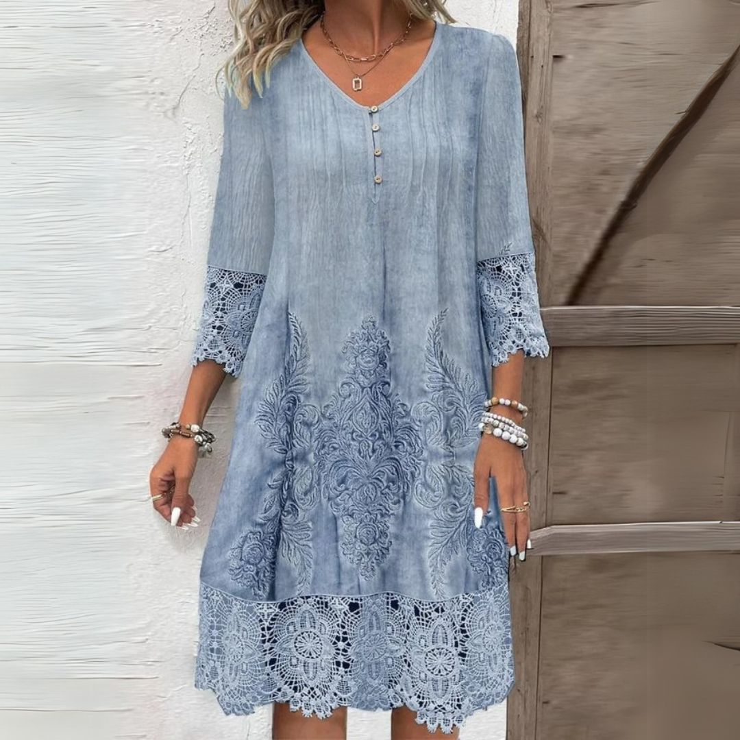 Coralie Midi Dress - Blue
