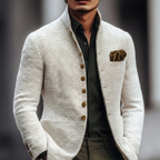 Single breasted cardigan in white