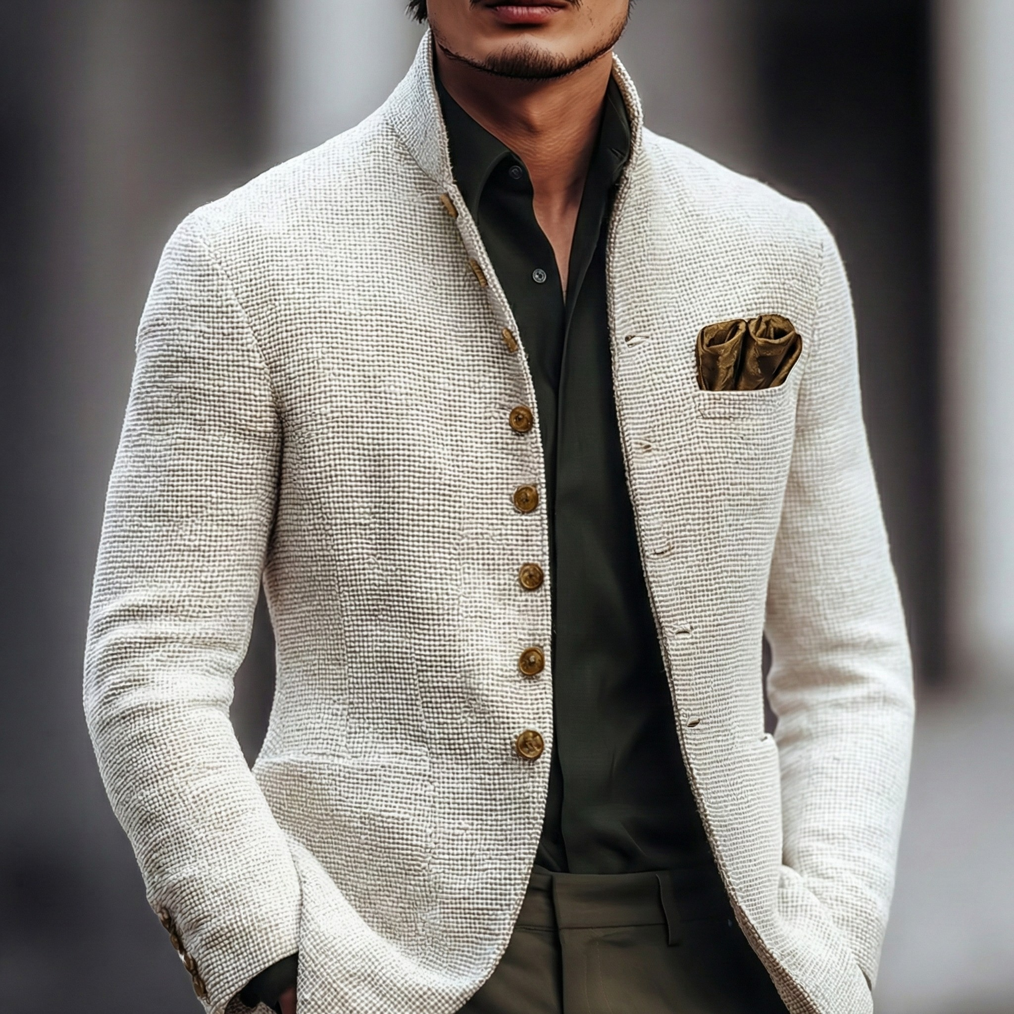 Single breasted cardigan in white