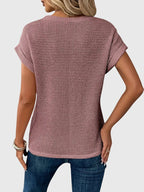 Colette Crew Neck Blouse detail