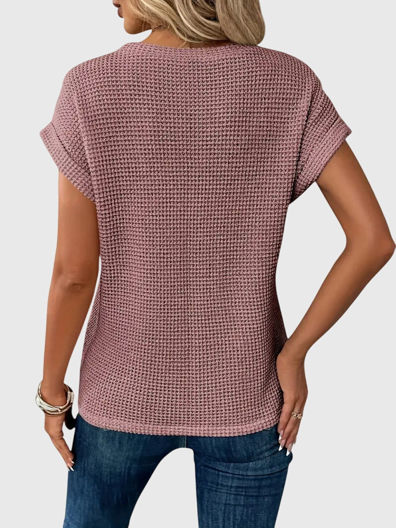 Colette Crew Neck Blouse detail