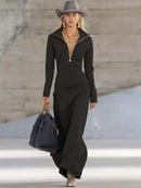 Casual long sleeve dress for women slim fit fashion style
