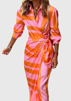 Solene Wrap Dress Orange