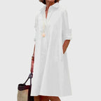 Cleo Elegant Dress White