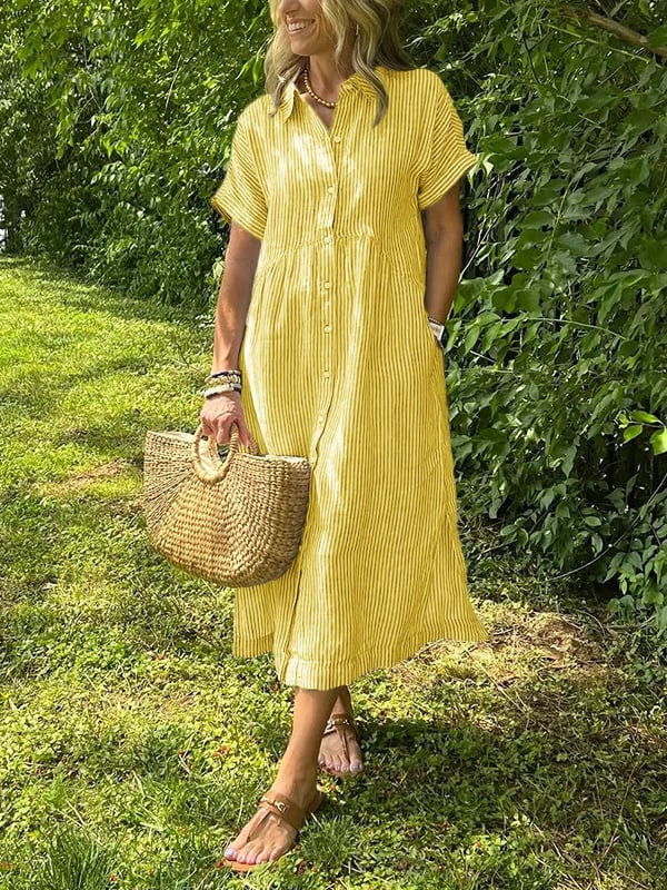 Marlowe Striped Shirt - Yellow