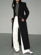 Collar Pocket Blazer Coat in Black