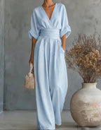 Jumpsuit in sky blue