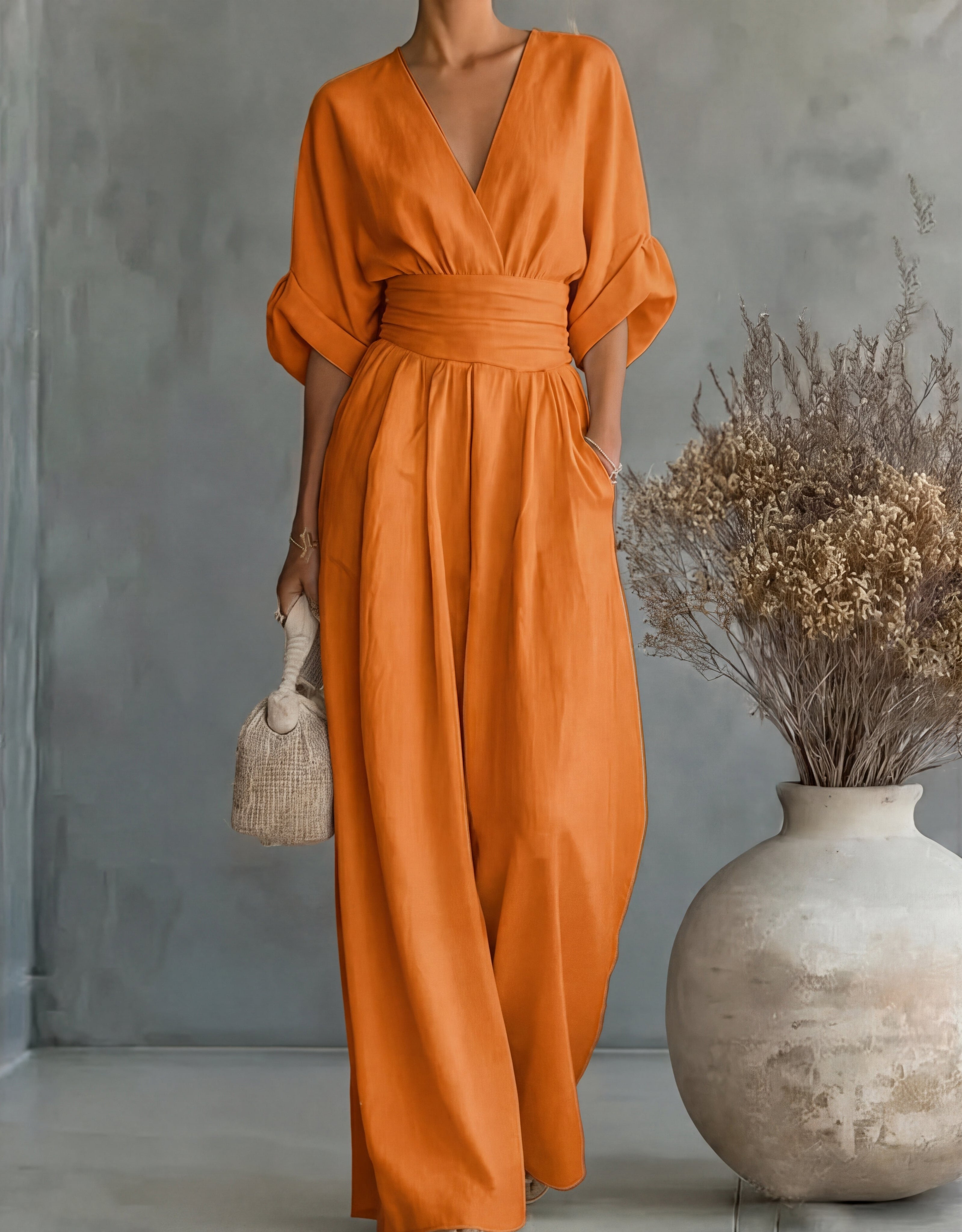 Jumpsuit in orange