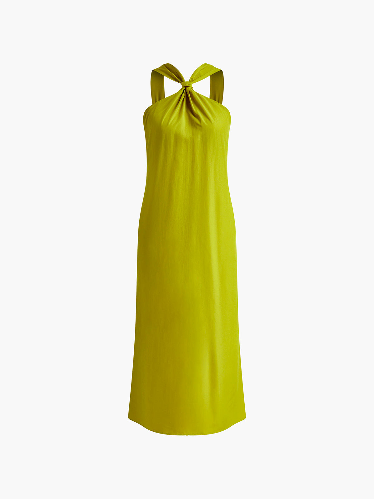 Cross Halter Split Long Dress detail
