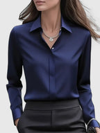 Arlette Elegant Top Navy Blue