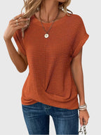 Colette Crew Neck Blouse detail