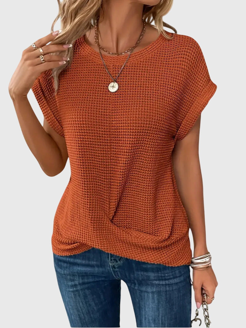 Colette Crew Neck Blouse detail