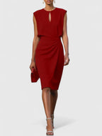 Lisandrah Sophisticated Dress Red