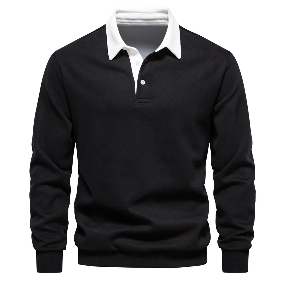 Black polo shirt