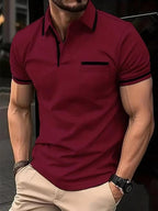 Men's Short Sleeve Polo Shirt - Red