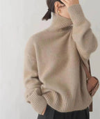 Women's Cashmere Turtleneck Sweater detail