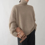 Women's Cashmere Turtleneck Sweater worn