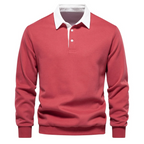 Red polo shirt