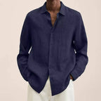 Linen Shirt Dark Blue