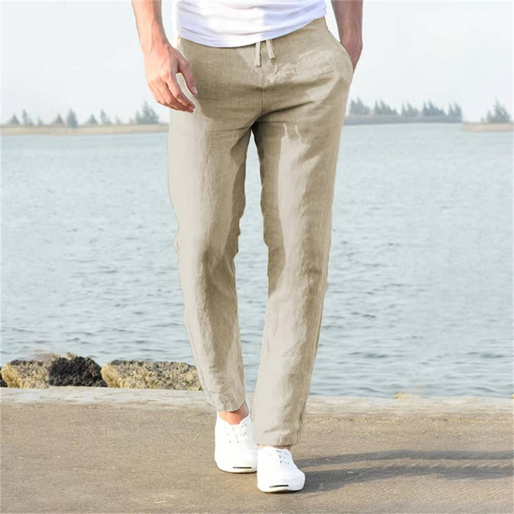 Linen Pants Light Khaki
