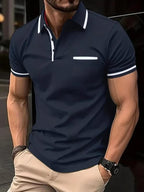 Men's Short Sleeve Polo Shirt - Navy