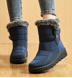 Blue snow boots
