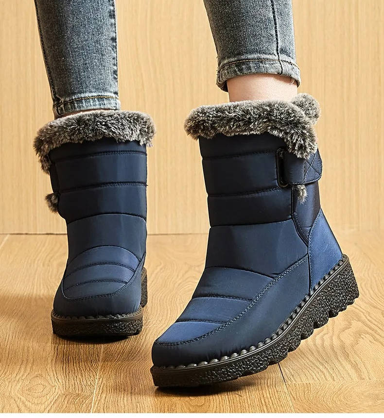 Blue snow boots