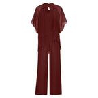 Women's Formal Festive Pantsuit Elegant Chiffon
