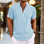 Men's Short Sleeve Henley Shirt