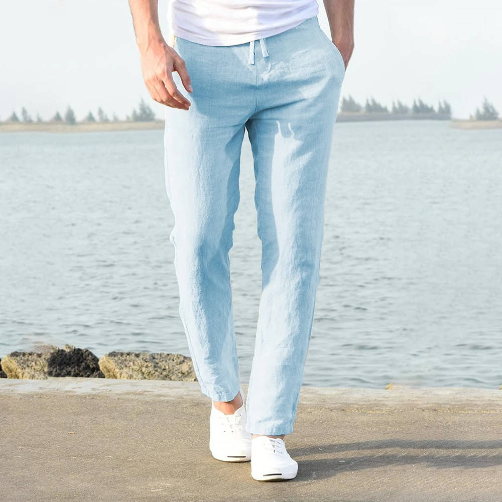 Linen Pants Blue