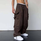 Men's Baggy Cargo Pants Brown