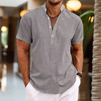 Men's Short Sleeve Henley Shirt